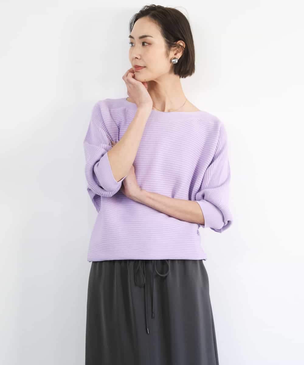 FMFDD17190 MICHEL KLEIN(ミッシェルクラン) ［定番人気］ホールガーメント(R)ドルマンスリーブニット ベージュ