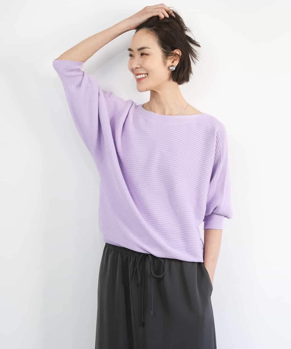 FMFDD17190 MICHEL KLEIN(ミッシェルクラン) ［定番人気］ホールガーメント(R)ドルマンスリーブニット ベージュ