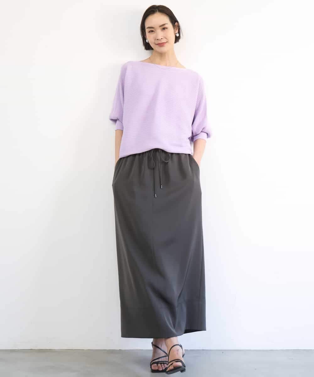 FMFDD17190 MICHEL KLEIN(ミッシェルクラン) ［定番人気］ホールガーメント(R)ドルマンスリーブニット ベージュ