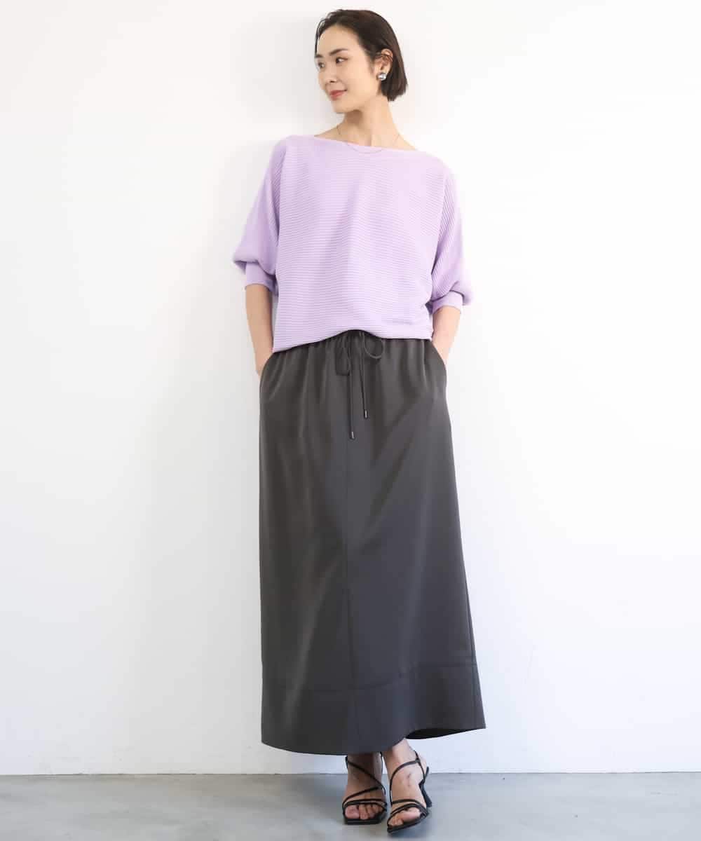 FMFDD17190 MICHEL KLEIN(ミッシェルクラン) ［定番人気］ホールガーメント(R)ドルマンスリーブニット ベージュ