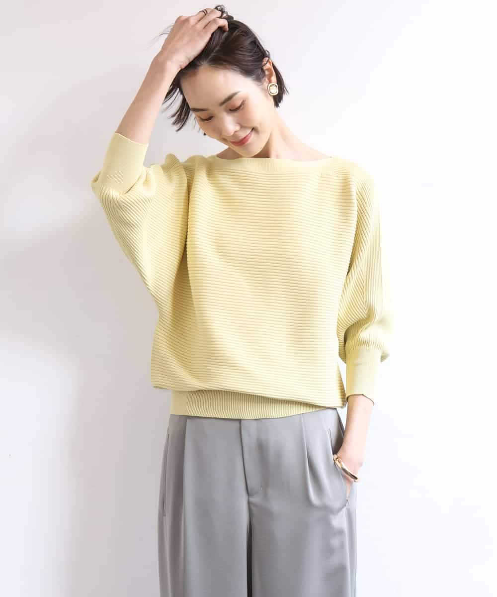 FMFDD17190 MICHEL KLEIN(ミッシェルクラン) ［定番人気］ホールガーメント(R)ドルマンスリーブニット ベージュ