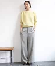 FMFDD17190 MICHEL KLEIN(ミッシェルクラン) ［定番人気］ホールガーメント(R)ドルマンスリーブニット ベージュ