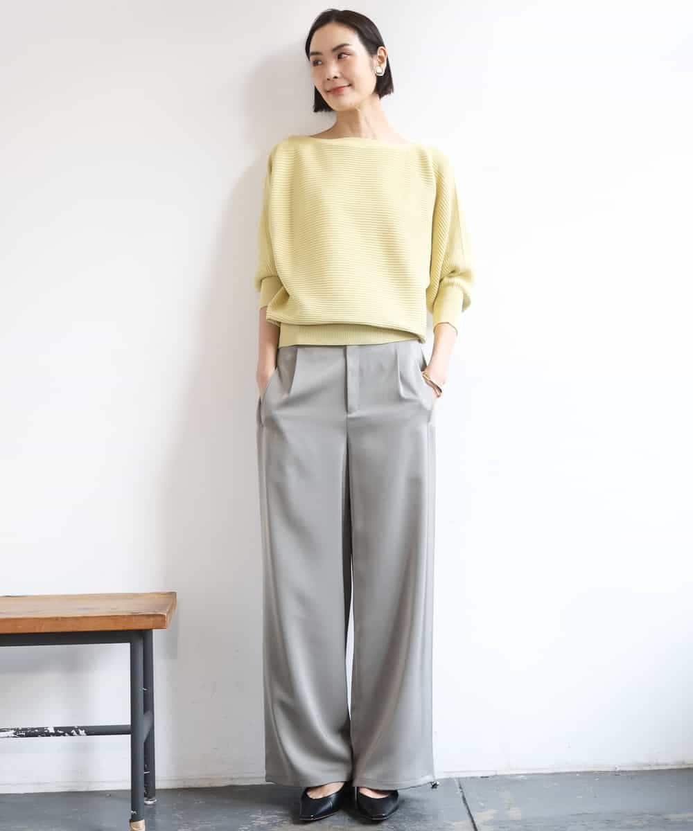 FMFDD17190 MICHEL KLEIN(ミッシェルクラン) ［定番人気］ホールガーメント(R)ドルマンスリーブニット ベージュ