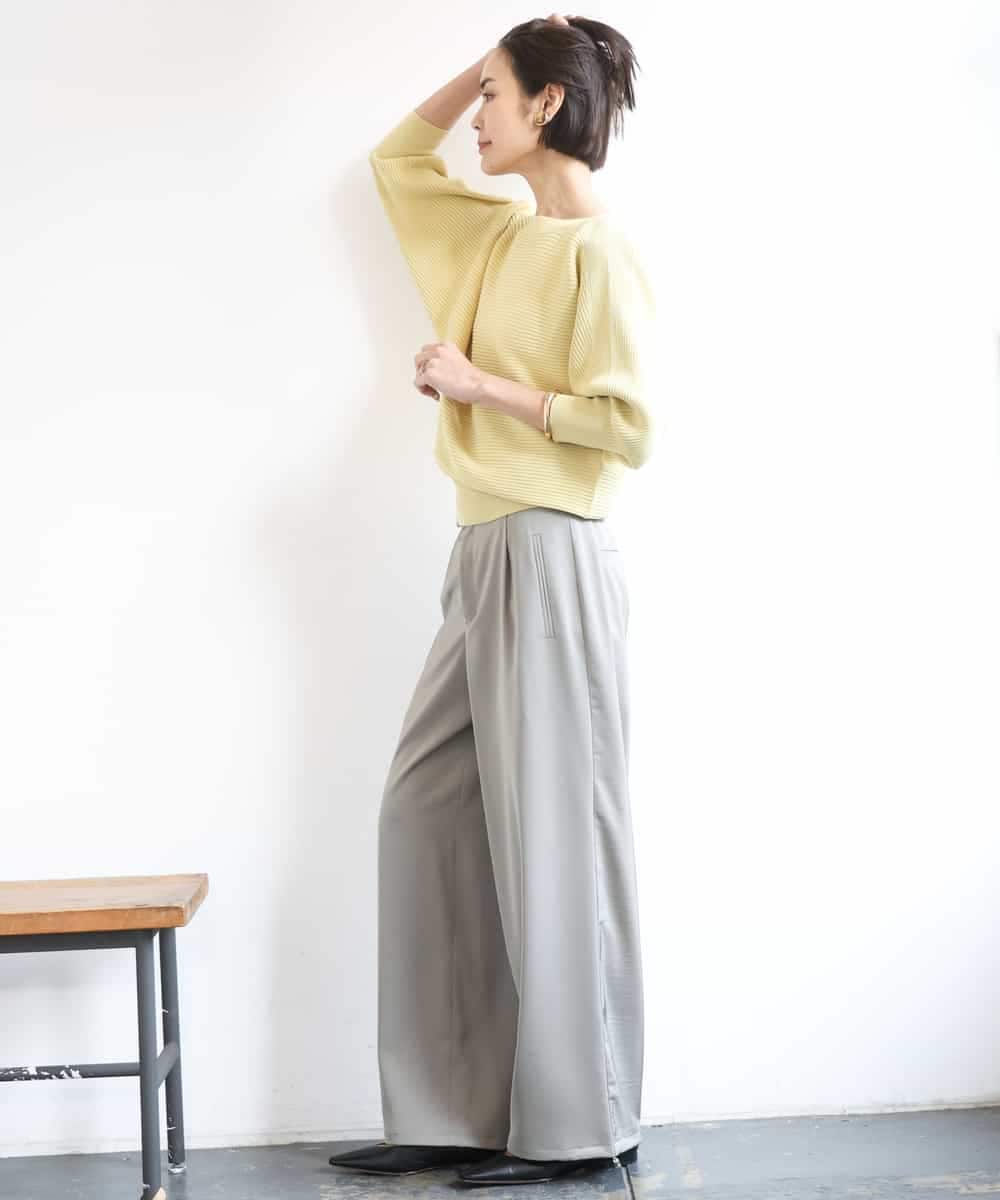 FMFDD17190 MICHEL KLEIN(ミッシェルクラン) ［定番人気］ホールガーメント(R)ドルマンスリーブニット ベージュ