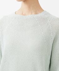 FMFFA04230 MICHEL KLEIN(ミッシェルクラン) ホールガーメント(R)ドライタッチラメニット ミント