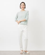 FMFFA04230 MICHEL KLEIN(ミッシェルクラン) ホールガーメント(R)ドライタッチラメニット ミント