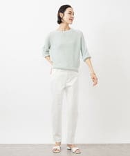 FMFFA04230 MICHEL KLEIN(ミッシェルクラン) ホールガーメント(R)ドライタッチラメニット ミント