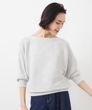 FMFFA17190 MICHEL KLEIN(ミッシェルクラン) [WEB限定カラー]ホールガーメント(R)ドルマンスリーブニット(7分袖) ベージュ