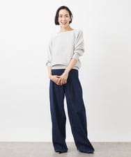 FMFFA17190 MICHEL KLEIN(ミッシェルクラン) [WEB限定カラー]ホールガーメント(R)ドルマンスリーブニット(7分袖) ベージュ