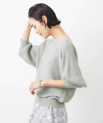 FMFFA17190 MICHEL KLEIN [WEB限定カラー]ホールガーメント(R)ドルマンスリーブニット(7分袖)