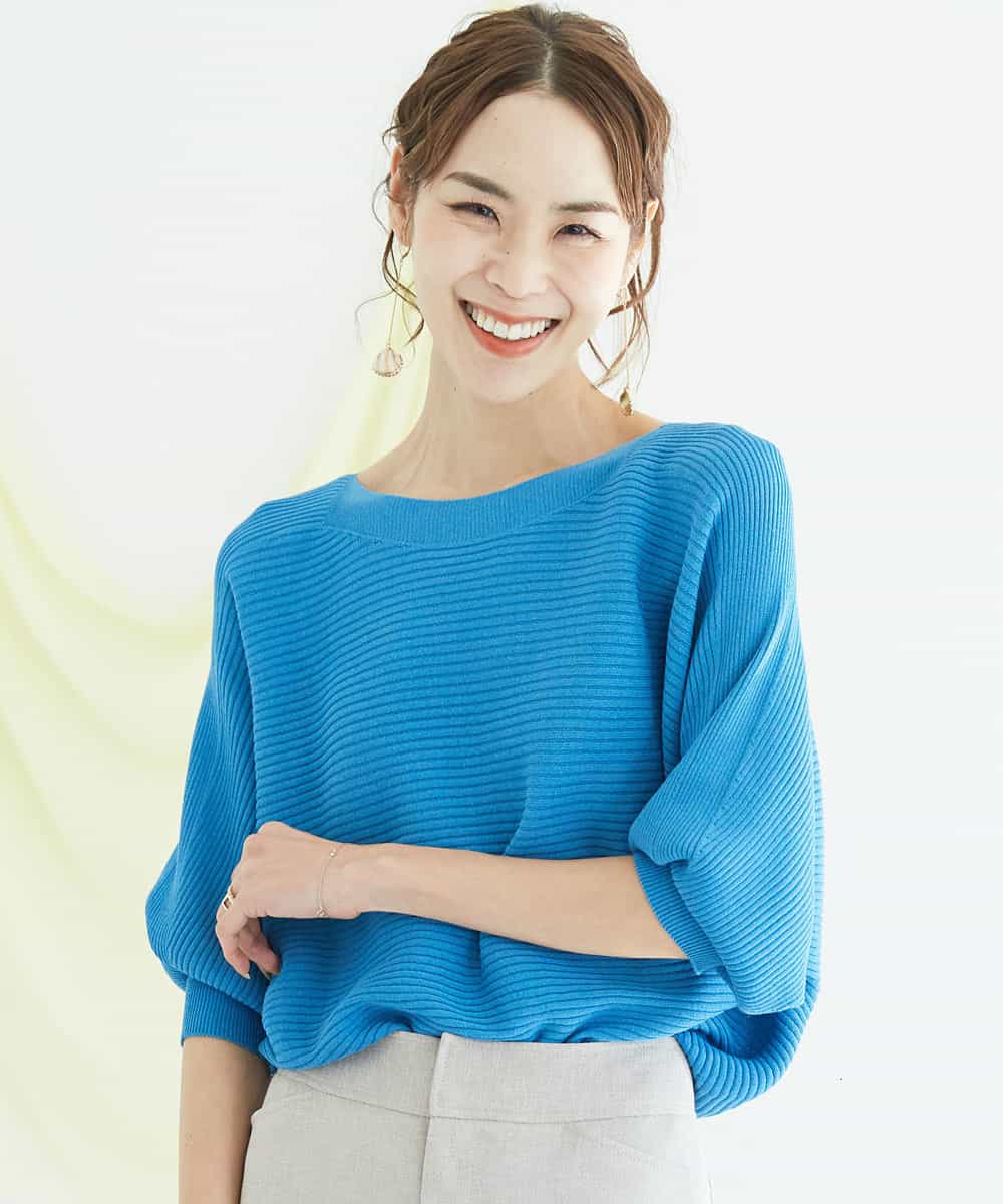 Michel Klein ミッシェルクラン 洗える Web限定カラー ホールガーメントドルマンスリーブニット イトキンオンラインストア