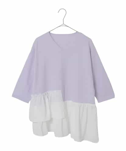 FMFFV19190 MICHEL KLEIN 裾切替フレアニットプルオーバー