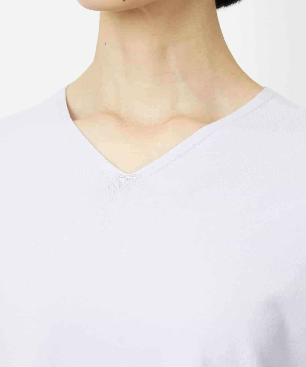 FMFFV19190 MICHEL KLEIN(ミッシェルクラン) 裾切替フレアニットプルオーバー ラベンダー