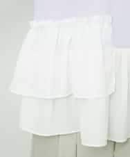 FMFFV19190 MICHEL KLEIN(ミッシェルクラン) 裾切替フレアニットプルオーバー ラベンダー