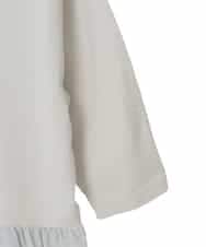 FMFFV19190 MICHEL KLEIN(ミッシェルクラン) 裾切替フレアニットプルオーバー ライトグレー