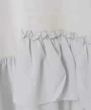 FMFFV19190 MICHEL KLEIN(ミッシェルクラン) 裾切替フレアニットプルオーバー ライトグレー