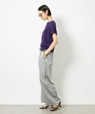 FMFGA26170 MICHEL KLEIN(ミッシェルクラン) ホールガーメント(R)フレンチスリーブニット(WEB限定カラーあり) ライトブルー