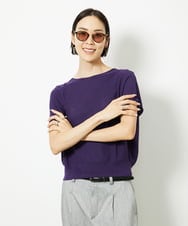 FMFGA26170 MICHEL KLEIN(ミッシェルクラン) ホールガーメント(R)フレンチスリーブニット(WEB限定カラーあり) ライトブルー