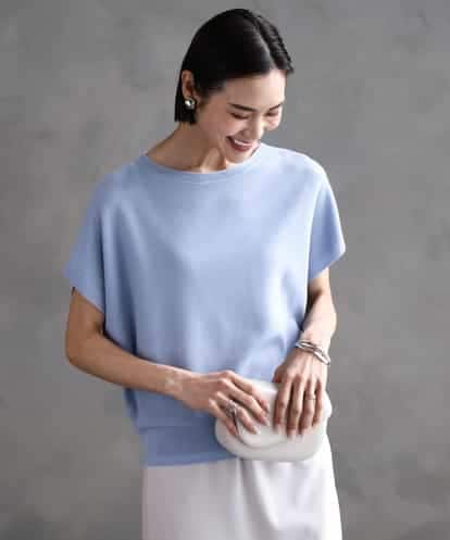 FMFGA26170 MICHEL KLEIN ホールガーメント(R)フレンチスリーブニット