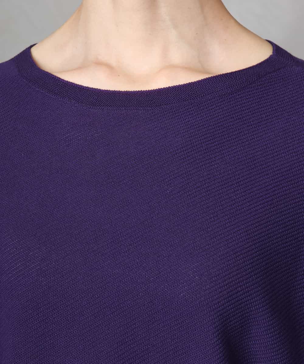 FMFGA26170 MICHEL KLEIN(ミッシェルクラン) ホールガーメント(R)フレンチスリーブニット ライトブルー