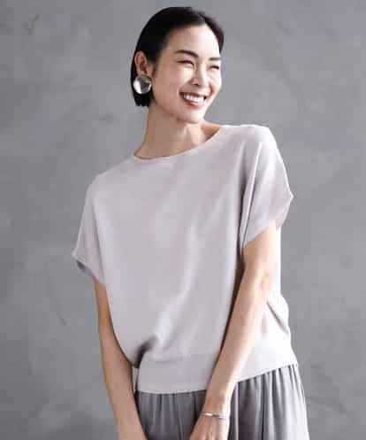 FMFGA26170 MICHEL KLEIN ホールガーメント(R)フレンチスリーブニット