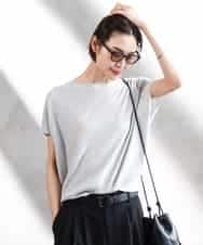 FMFGA26170 MICHEL KLEIN(ミッシェルクラン) ホールガーメント(R)フレンチスリーブニット グレー