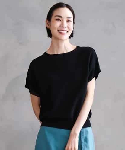 FMFGA26170 MICHEL KLEIN ホールガーメント(R)フレンチスリーブニット