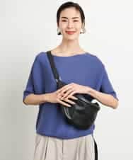 FMFGA36160 MICHEL KLEIN(ミッシェルクラン) ホールガーメント(R)ドルマンスリーブニット(半袖） ラベンダー