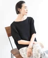 FMFGA36160 MICHEL KLEIN(ミッシェルクラン) ホールガーメント(R)ドルマンスリーブニット(半袖） ラベンダー