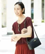 FMFGD02190 MICHEL KLEIN(ミッシェルクラン) ホールガーメント(R)Vネックラメニット パープル