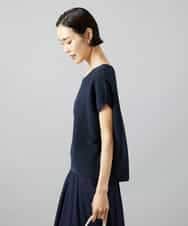 FMFGD02190 MICHEL KLEIN(ミッシェルクラン) ホールガーメント(R)Vネックラメニット パープル