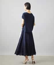 FMFGD02190 MICHEL KLEIN(ミッシェルクラン) ホールガーメント(R)Vネックラメニット パープル