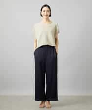 FMFGD02190 MICHEL KLEIN(ミッシェルクラン) ホールガーメント(R)Vネックラメニット パープル