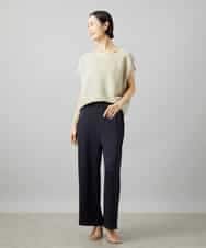 FMFGD02190 MICHEL KLEIN(ミッシェルクラン) ホールガーメント(R)Vネックラメニット パープル
