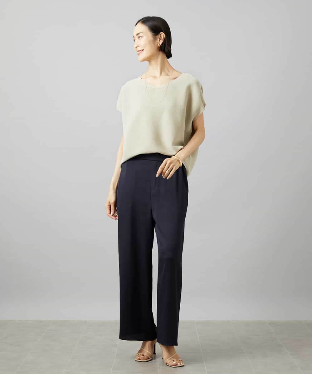 FMFGD02190 MICHEL KLEIN(ミッシェルクラン) ホールガーメント(R)Vネックラメニット パープル