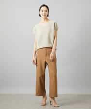 FMFGD02190 MICHEL KLEIN(ミッシェルクラン) ホールガーメント(R)Vネックラメニット パープル