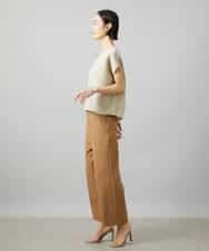 FMFGD02190 MICHEL KLEIN(ミッシェルクラン) ホールガーメント(R)Vネックラメニット パープル