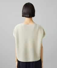 FMFGD02190 MICHEL KLEIN(ミッシェルクラン) ホールガーメント(R)Vネックラメニット パープル