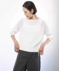 FMFGD04230 MICHEL KLEIN(ミッシェルクラン) ホールガーメント(R)ラグランラメニット ベージュ