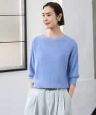 FMFGD04230 MICHEL KLEIN(ミッシェルクラン) ホールガーメント(R)ラグランラメニット ベージュ