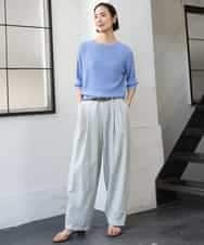 FMFGD04230 MICHEL KLEIN(ミッシェルクラン) ホールガーメント(R)ラグランラメニット ベージュ