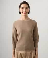 FMFGD04230 MICHEL KLEIN(ミッシェルクラン) ホールガーメント(R)ラグランラメニット ベージュ