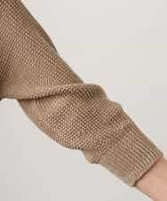 FMFGD04230 MICHEL KLEIN(ミッシェルクラン) ホールガーメント(R)ラグランラメニット ベージュ