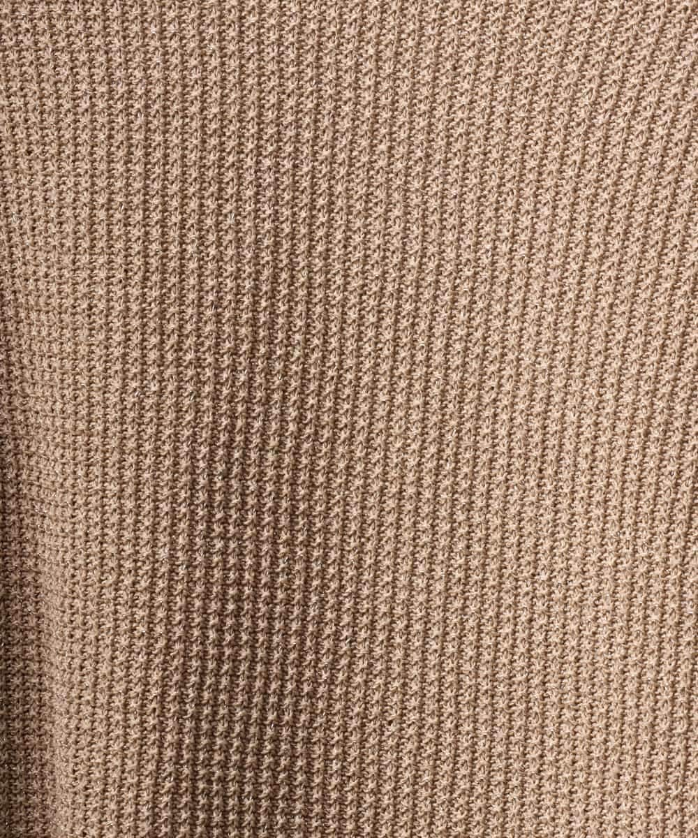 FMFGD04230 MICHEL KLEIN(ミッシェルクラン) ホールガーメント(R)ラグランラメニット ベージュ