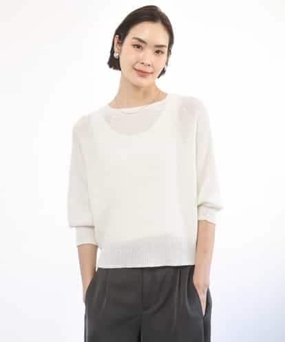 FMFGD04230 MICHEL KLEIN ホールガーメント(R)ラグランラメニット