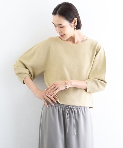 FMFGD18220 MICHEL KLEIN ホールガーメント(R)パフスリーブニット