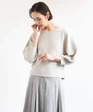 FMFGD18220 MICHEL KLEIN(ミッシェルクラン) ホールガーメント(R)パフスリーブニット オフホワイト