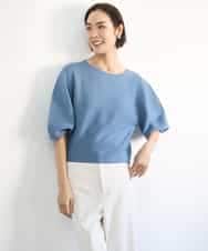 FMFGD18220 MICHEL KLEIN(ミッシェルクラン) ホールガーメント(R)パフスリーブニット オフホワイト