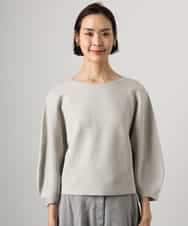 FMFGD18220 MICHEL KLEIN(ミッシェルクラン) ホールガーメント(R)パフスリーブニット オフホワイト