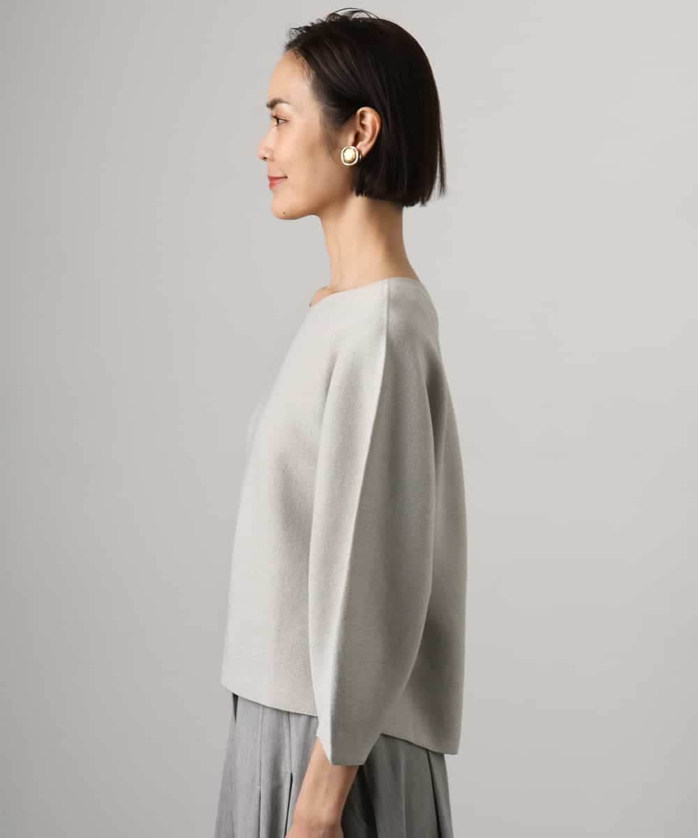 FMFGD18220 MICHEL KLEIN(ミッシェルクラン) ホールガーメント(R)パフスリーブニット オフホワイト